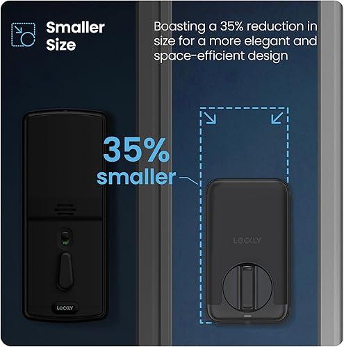 Miniatura 8 de Lockly PIN Genie Pro Zeno Series Smart Lock, cerradura de puerta de entrada sin llave con llave Apple Home, cerradura de cerrojo de teclado Wi-Fi