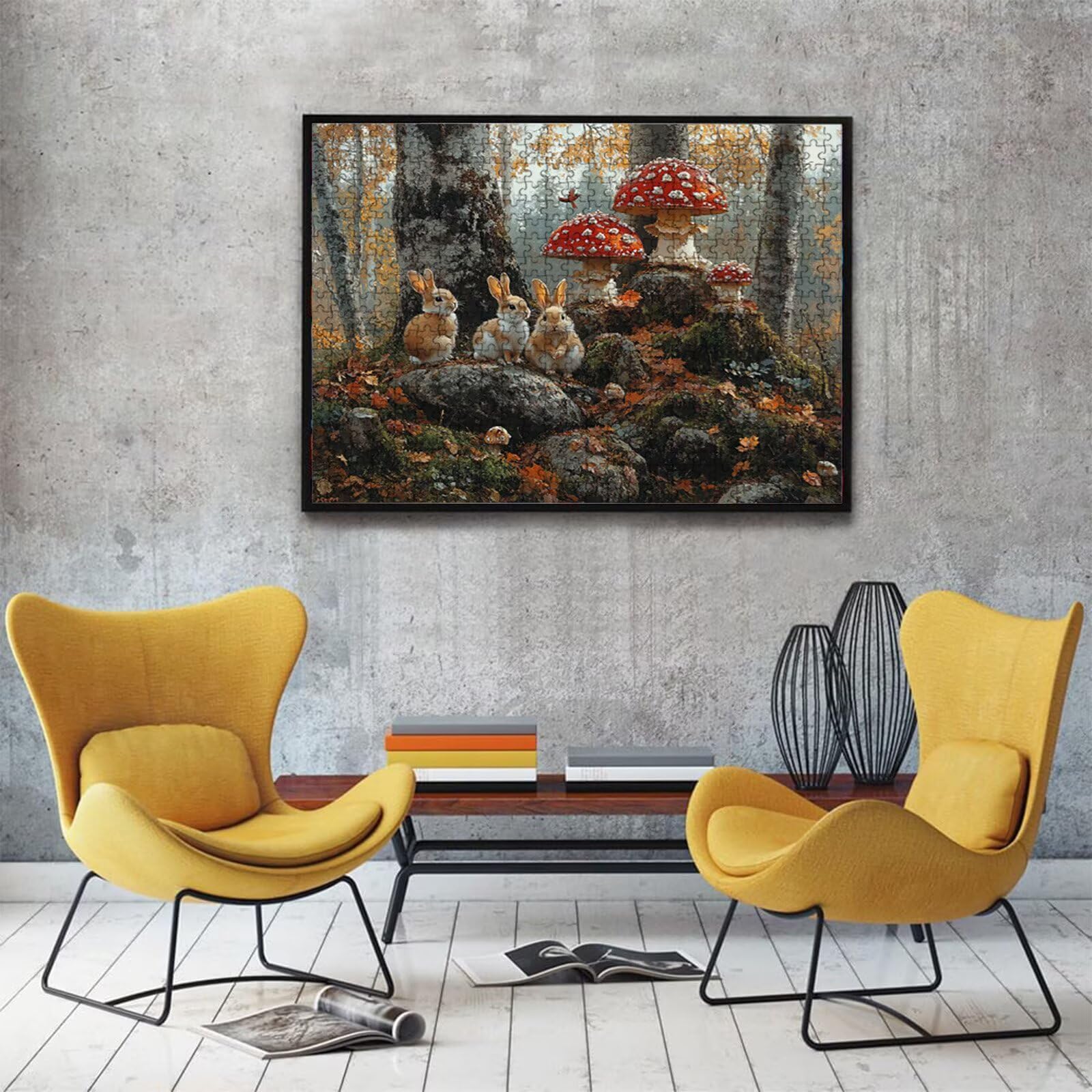 Puzzle 5000 elementów grzybów leśnych - duże drewniane puzzle - 5000 elementów dla dorosłych - gra inteligencyjna - z wykwintnym pudełkiem do pakowania - precyzyjne wycinanie - kolorowe puzzle jakości