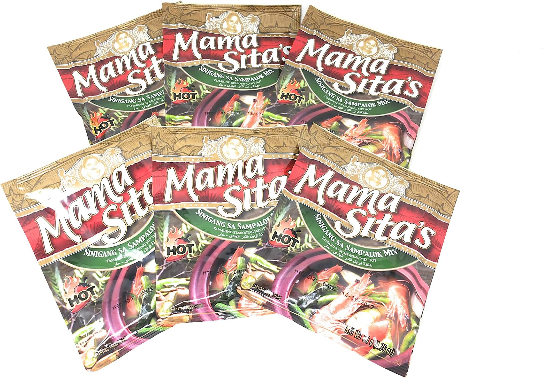 Sinigang Sa Sampalok Mix Tamarind Seasoning Mix Hot 50g (1.76oz) 6 Pack