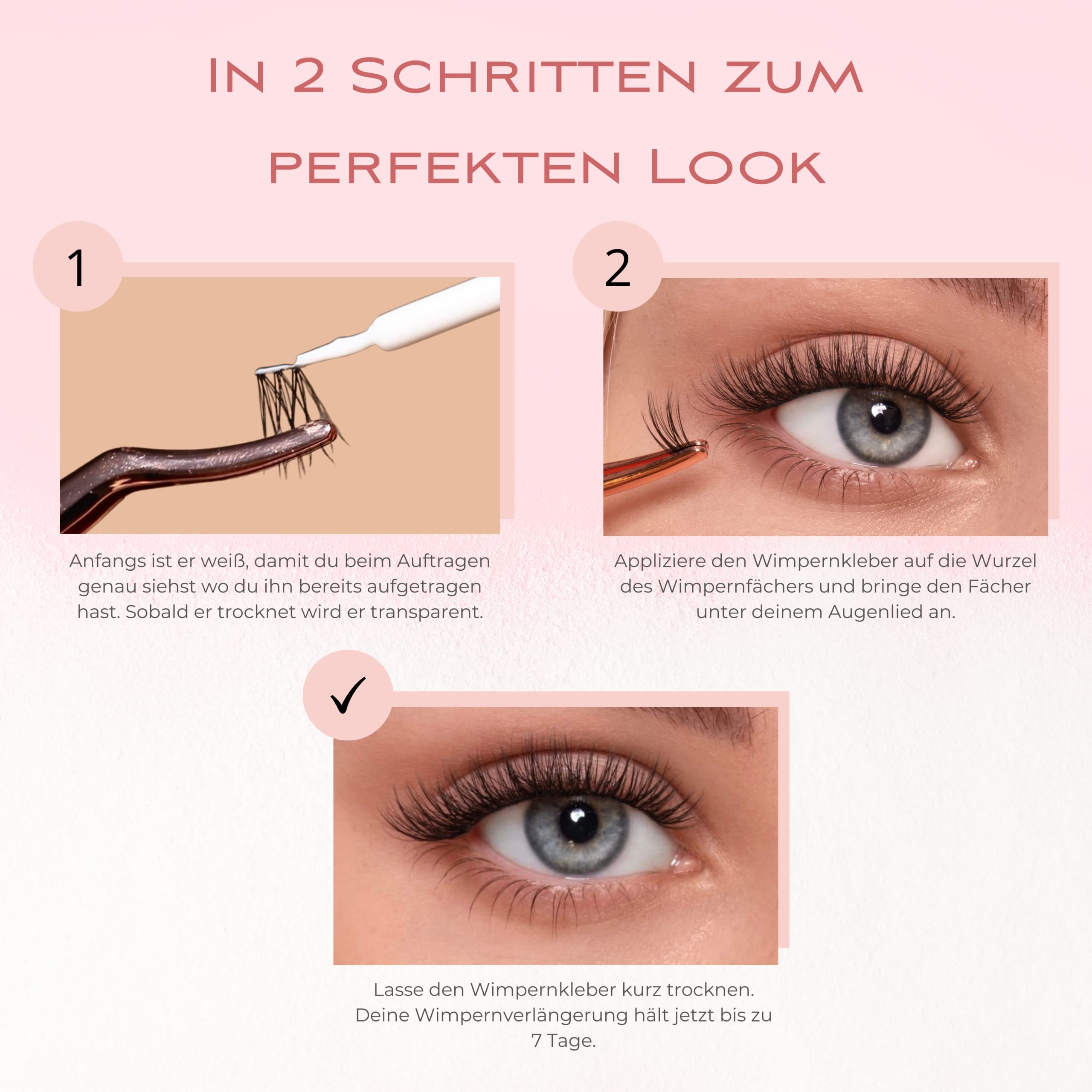 BeautyU False Lashes Glue Wimpernkleber fr knstliche Wimpern I Stark  haftender Wimpernkleber fr Wimpernverlngerungen mit  Mini-Applikationsbrste I Strip Lash Glue, bis zu 7 Tage halt I 5ml :  Amazon.de: Kosmetik