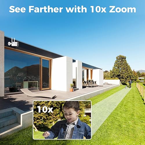 Miniatura 3 de Sistema de cámara de seguridad inalámbrica 2K con monitor, sistema de vigilancia WiFi todo en uno, NVR de 10 canales integrado de 10.1 pulgadas, 4