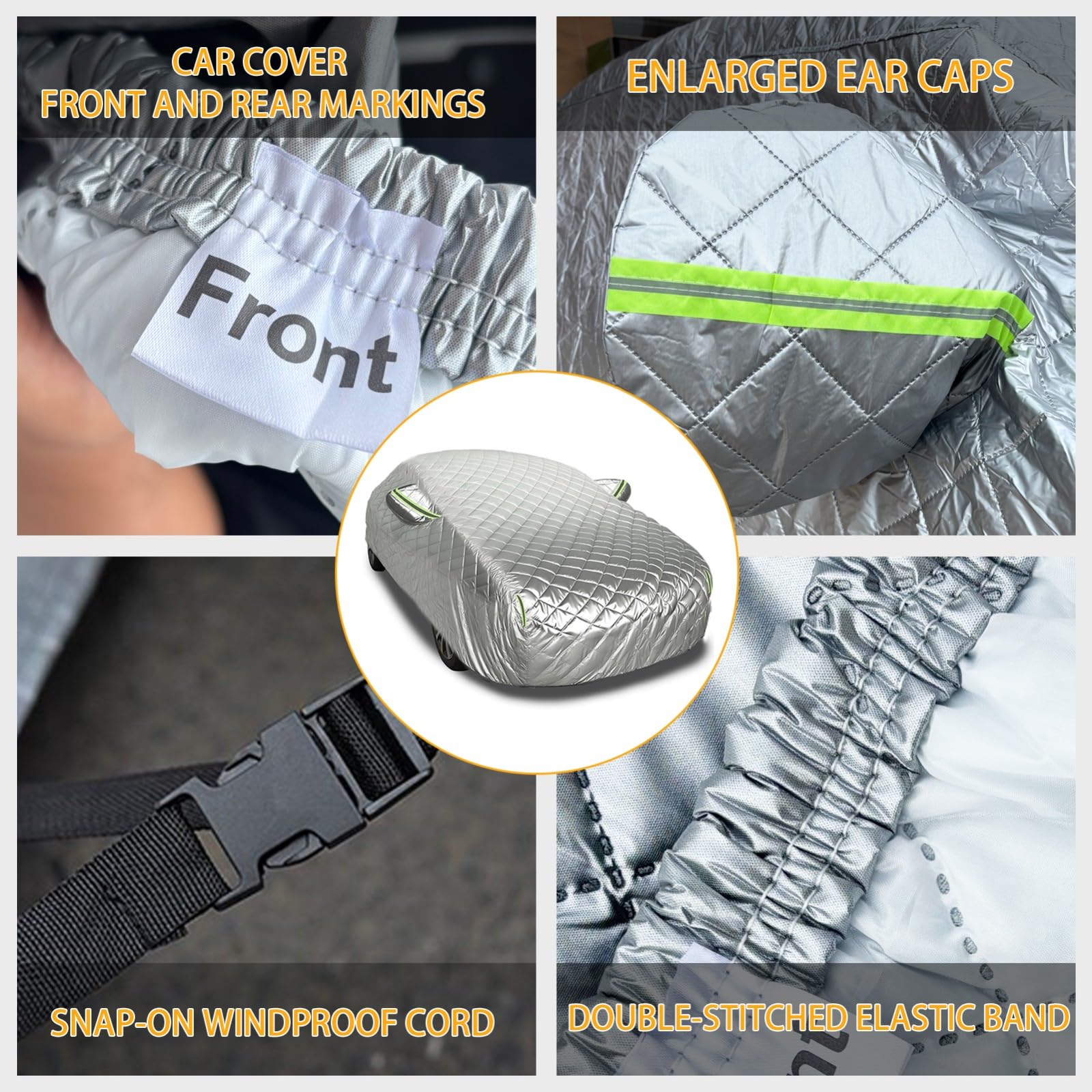 Funda Coche Exterior Antigranizo para Merced-Benz CLS(2008-2025),Cubre Coche Completa Antigranizo Protectora Granizo Engrosamiento,Prueba Viento Lluvia Nieve UV-Negro