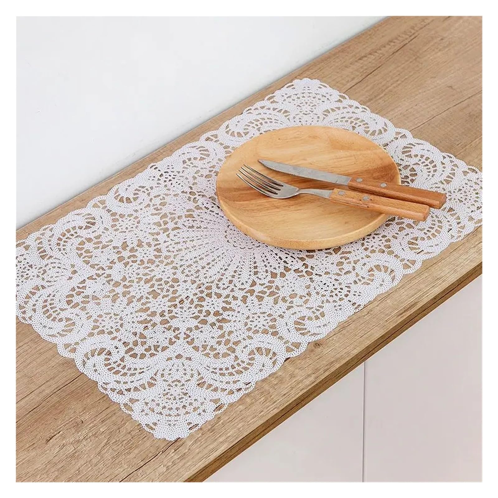 Décoration de table de restaurant moderne set de table dentelle pour dîner chic