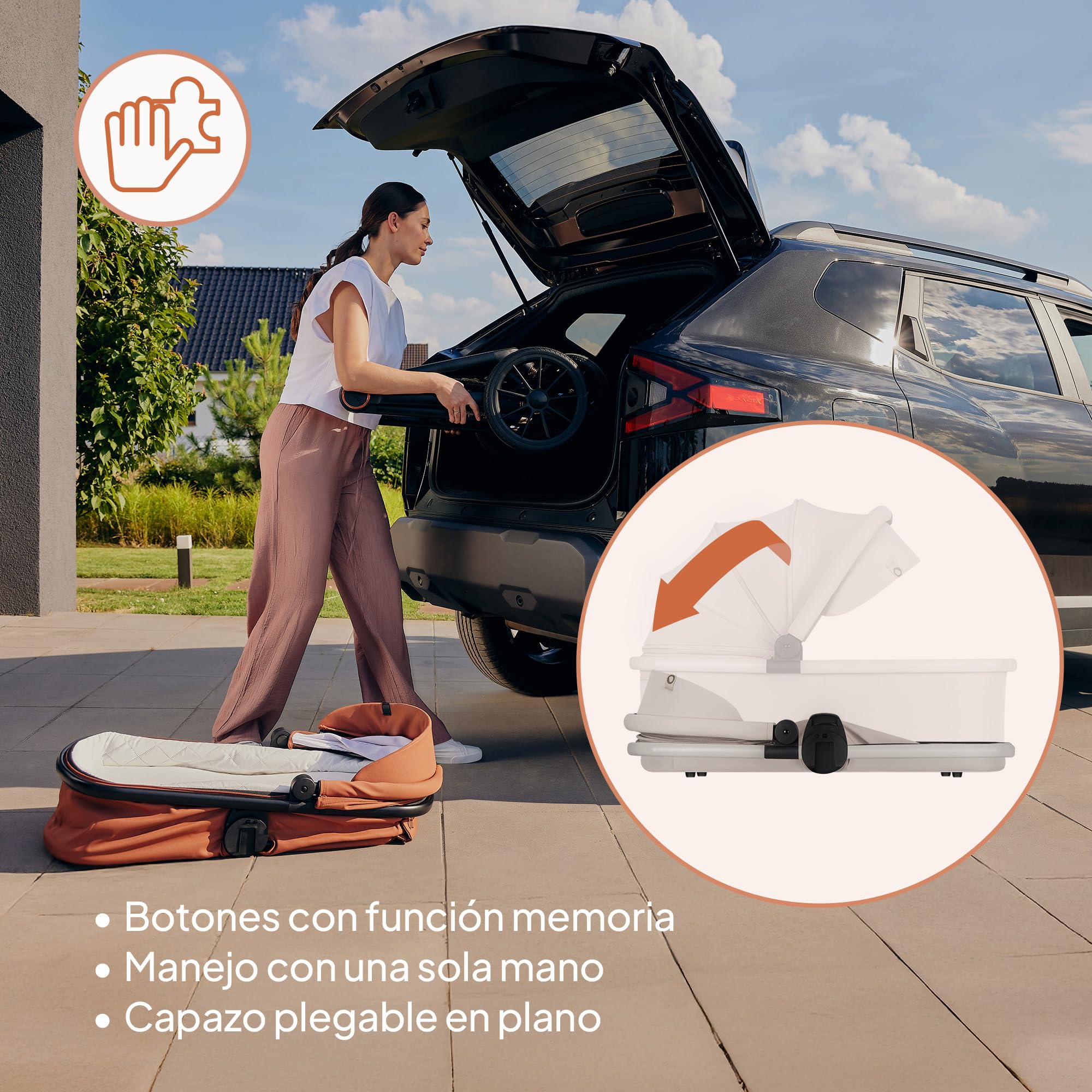 Lionelo Layla Carrito 2 en 1 Cochecito de Bebé (0-4 Años, Hasta 22 Kg), Capazo y Silla de Paseo, Asiento Reversible, Posición Reclinable, Ruedas PU, Suspensión, Capota Impermeable UPF50+
