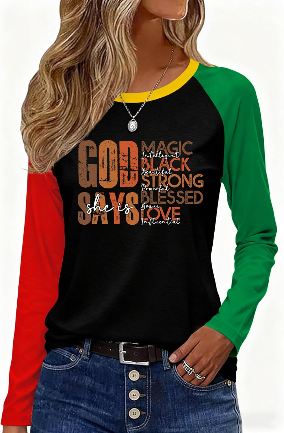 LAZYCHILD Black History Shirts for Women: Black History Month Shirt African American Black Cluture Long Sleeve Tops - Image 5