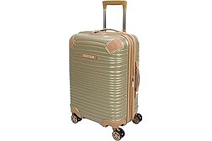 London Fog Chelsea Expandable Spinner Carry-On Luggage, 20-Inch, Champagne