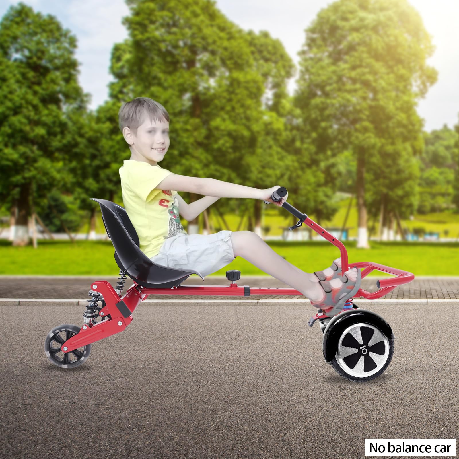 Trottinette auto-équilibrée pour tous les hoverboards de 6,5, 8, 10", siège auto-équilibré, longueur de broche réglable de 68,9 à 95 cm, jusqu'à 100 kg, avec roues en polyuréthane et kit d'outils