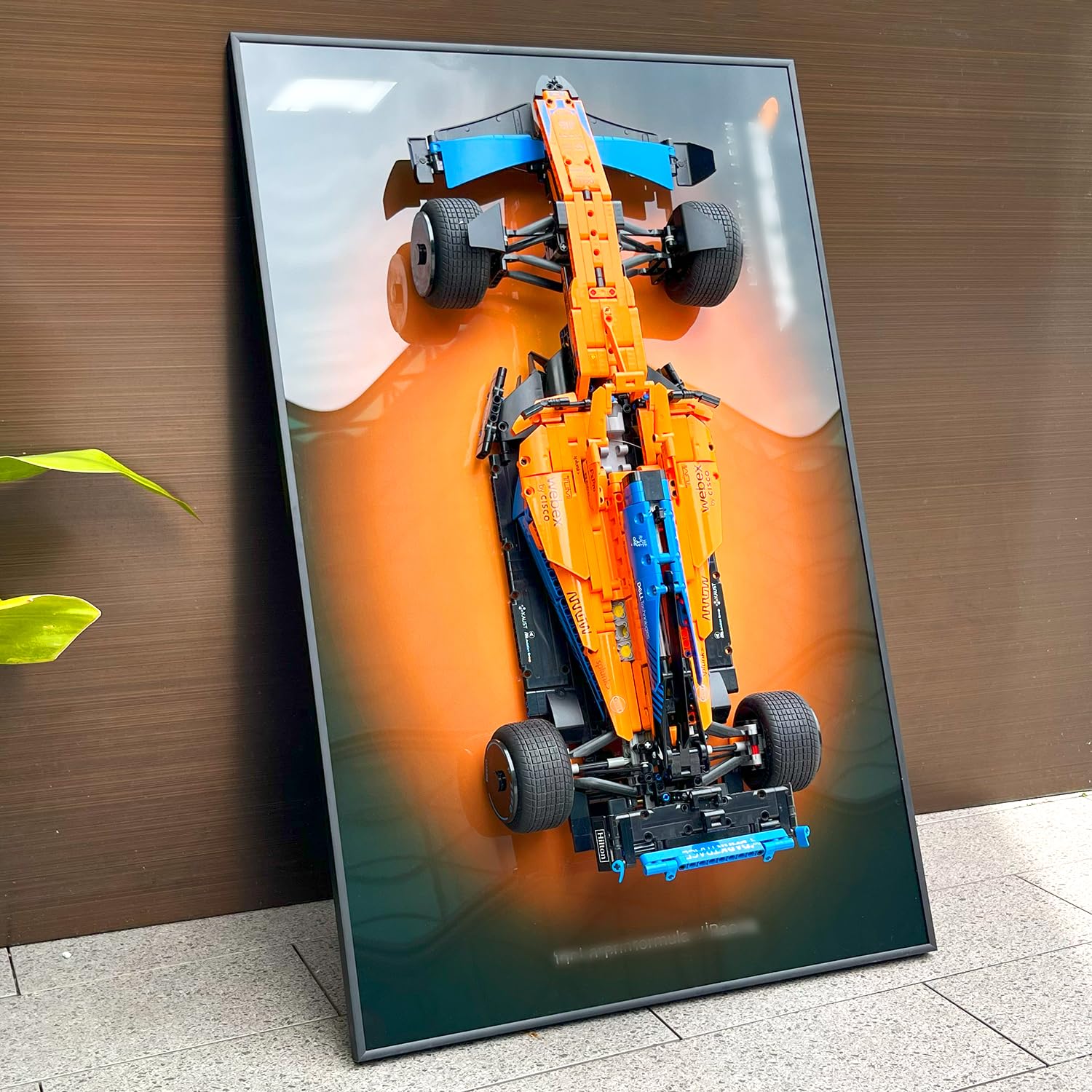 JKZUZU Display Wallboard for Lego Technic 42141 McLaren F1 Building Blocks,Adult Collectibles Wall Mount for Lego Car(No Car Included)