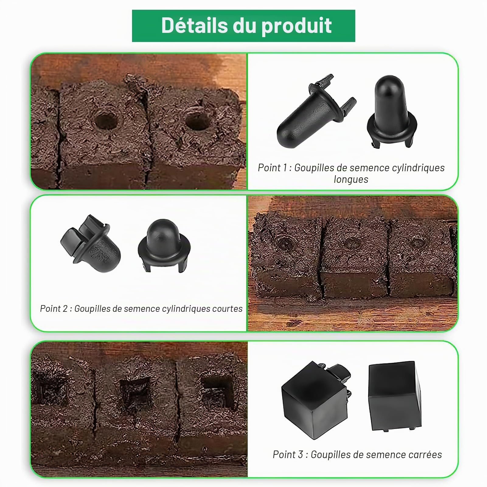 Fabricant de blocs de sol pour graines, presse de sol, manuel de culture, quadruple bloqueur de sol, outil de blocage du sol pour plateau de semis, poignée confortable, outil de
