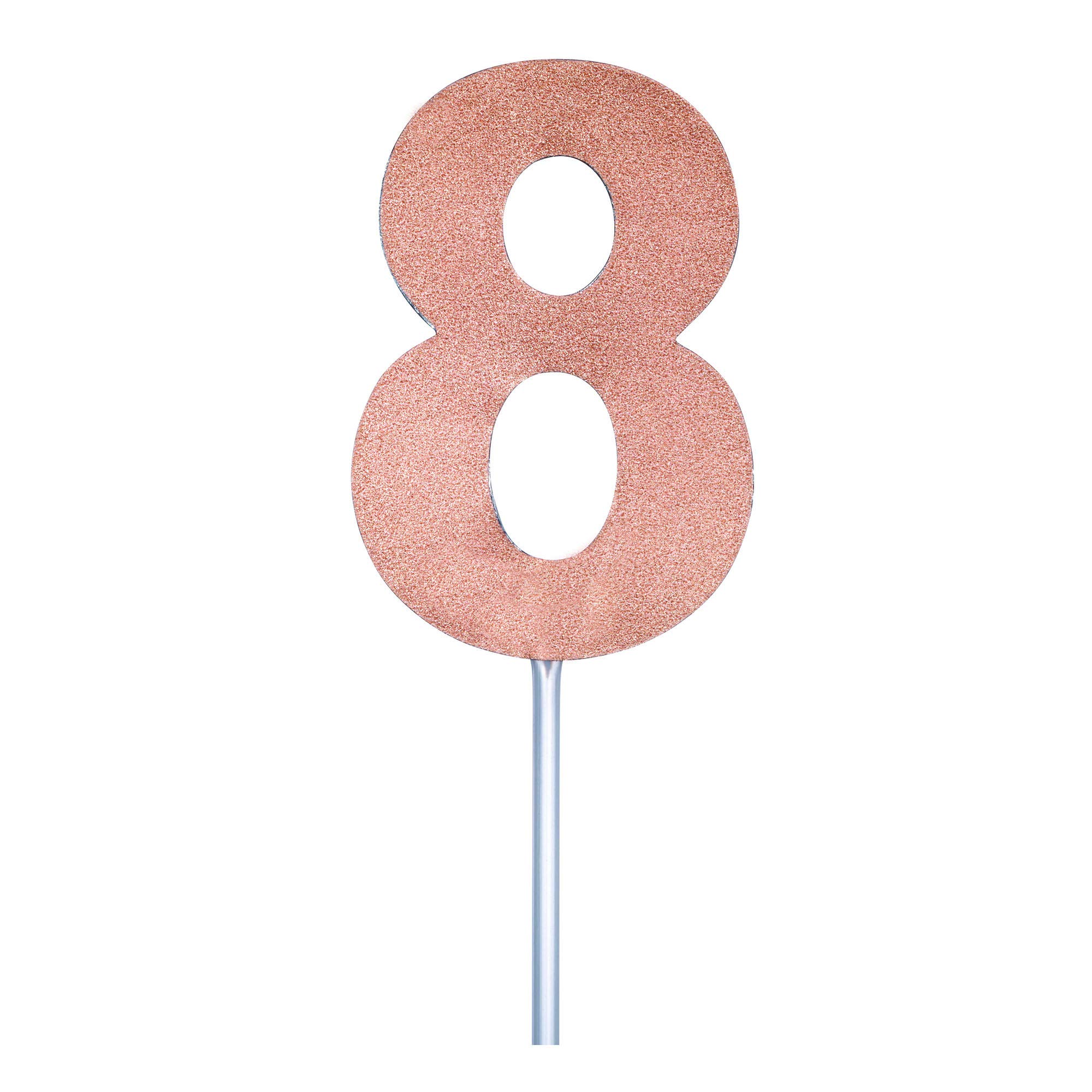 Forum NoveltiesDiamond Number 8 Cake Topper With 4 Inch Stick