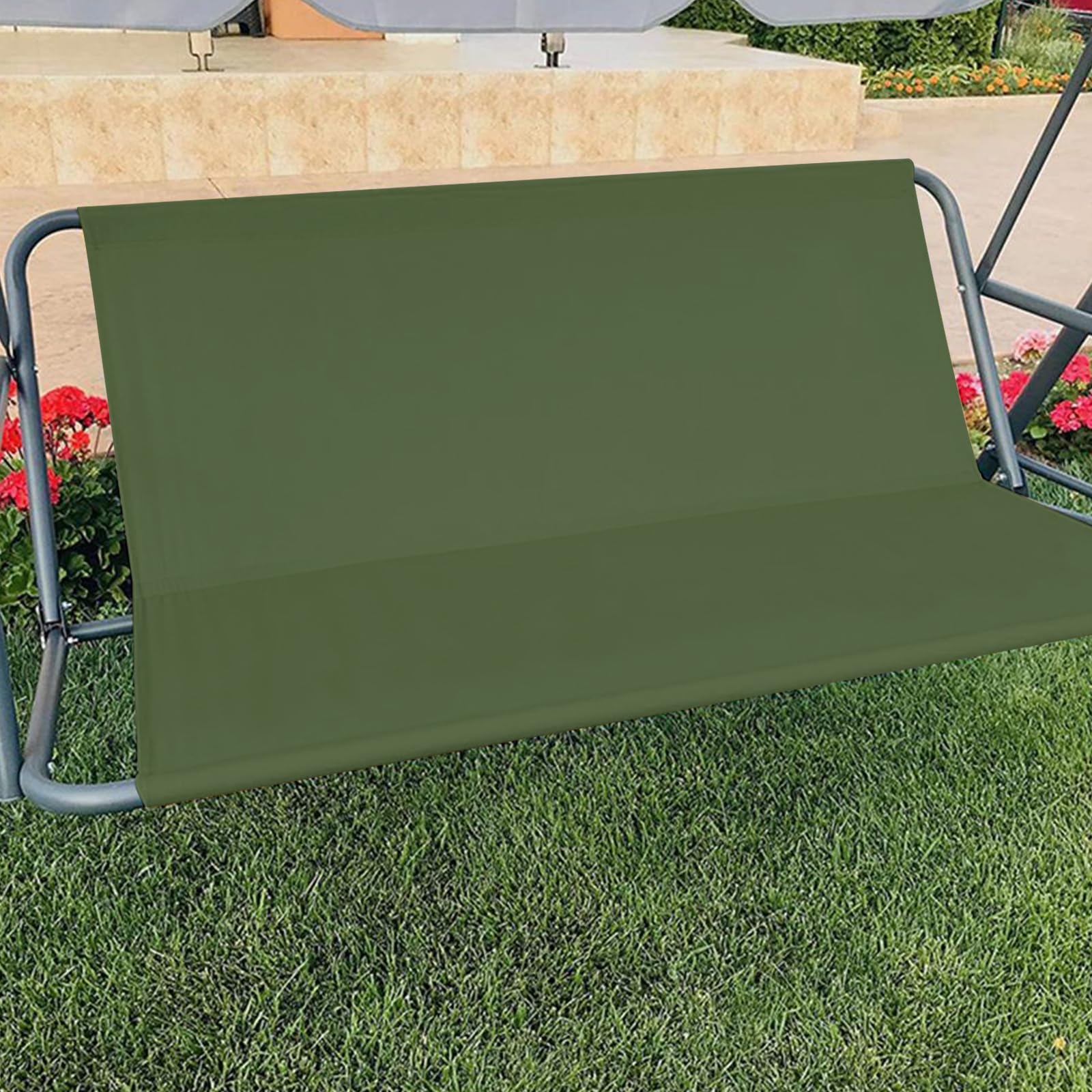 Housse de siège de balançoire de jardin, housse de rechange de chaise de jardin, housse de siège de rechange pour balancelle hollywoodienne, tissu Oxford 900D, pour l'extérieur 2 et 3 places (vert
