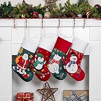 Vista 14 de BHD BEAUTY 2025 New Farmhouse Bohemian Style Christmas Stocking Set of 5 Tassel Xmas Stocking Boho Macrame Decorations Mantel Hanging Ornament for