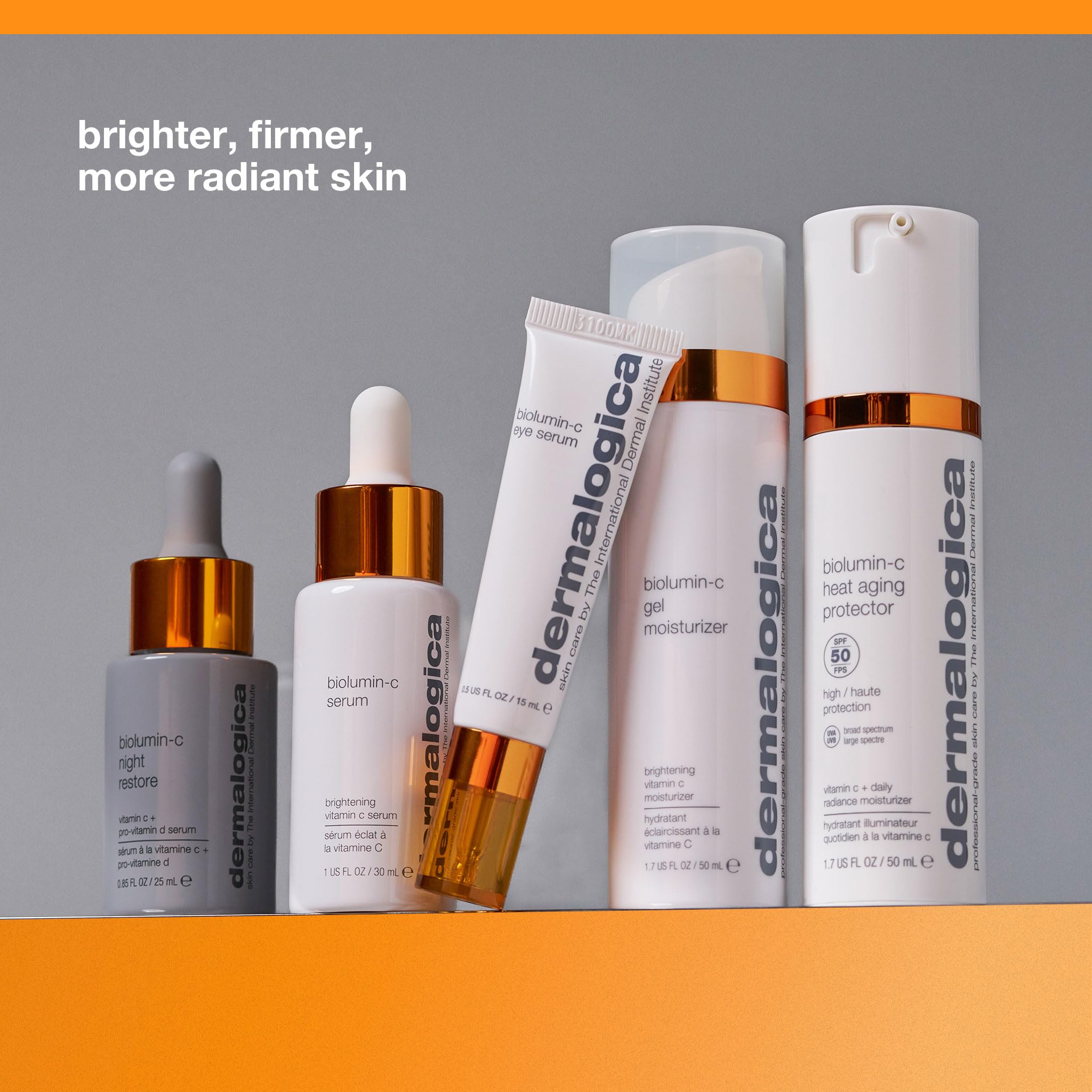 Dermalogica Biolumin-C Heat Aging Protector SPF 50, Daily Face Moisturizer with Sunscreen - Defend Signs of Skin Aging, 1.7 fl oz