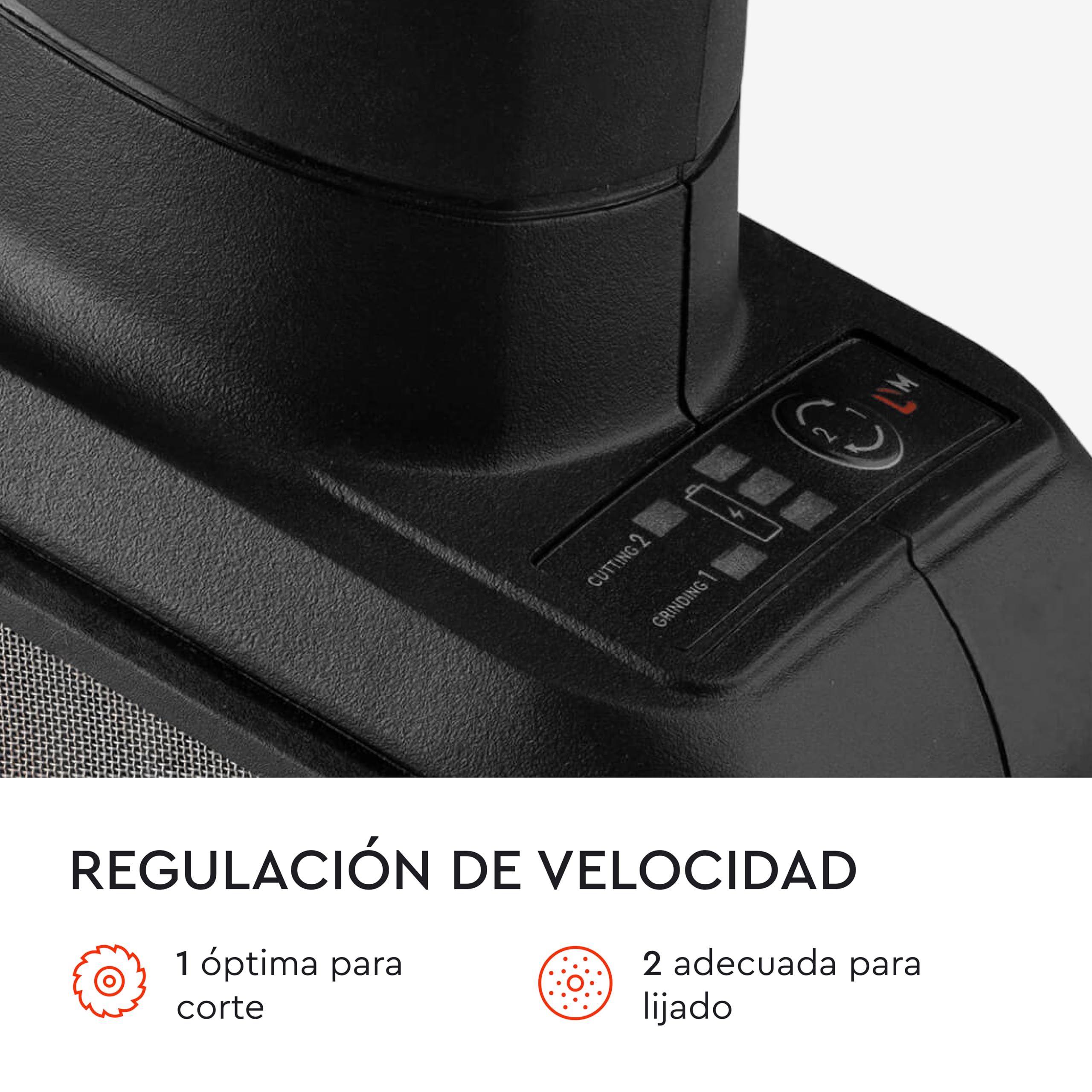 Amoladora Angular a Batería 20V Brushless, Disco 125mm, 2 Velocidades (3.000/8.500 rpm), para Cortar, Desbastar y Lijar,con Batería 4Ah,Cargador,Maletín y 10 Discos de Corte. DGA-201BC Ultra