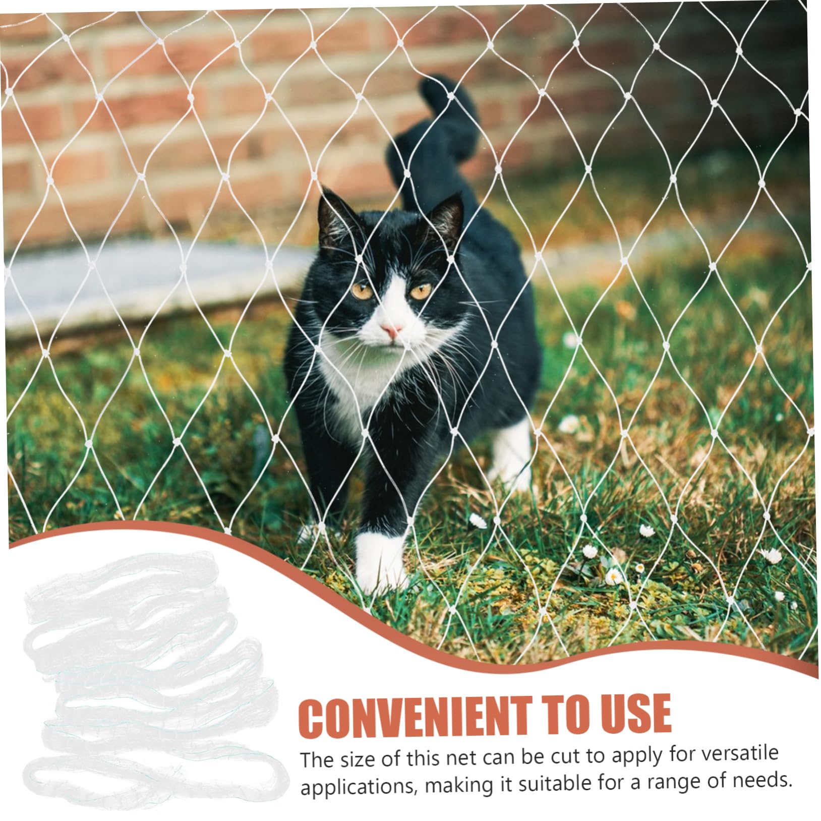 BESPORTBLE Katzenschutznetz Balkon 1 Satz aus Nylon, Weiß, Zuschneidbar
