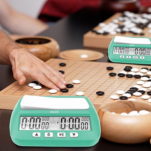 Vista 34 de VINJOE Reloj de ajedrez digital profesional para juegos de mesa, reloj digital portátil de ajedrez y temporizador de juegos con características
