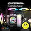 Corsair iCUE H115i Elite CAPELLIX XT CPU Liquid Cooler - Two Fan AF140 RGB Elite - 280 mm Radiator - Intel® LGA 1700, 1200, 115X, 2066, AMD® AM5, AM4 - Black