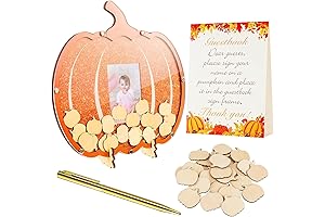 64Pcs Thanksgiving Pumpkin Baby Shower | Fall Guest Book Collection