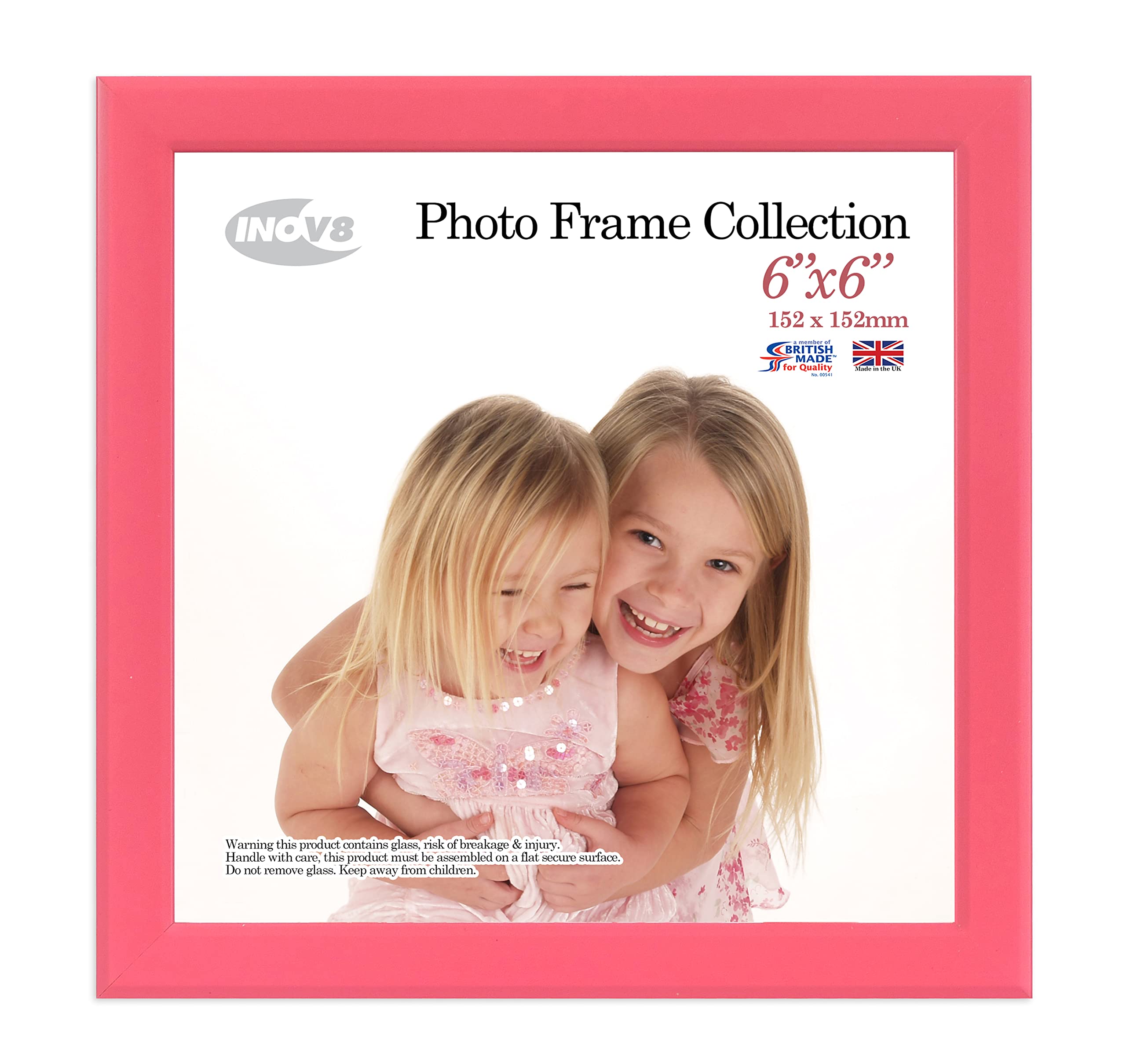 Inov8 Vintage Pink British Made Picture/Photo Frame 6X6 Inch(15X15cm) - Value 19Mm