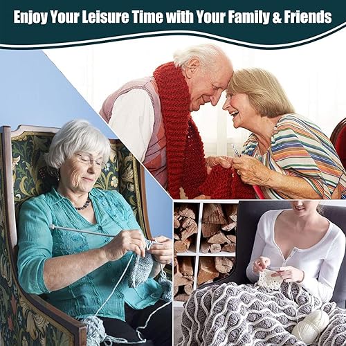 Miniatura 8 de KOKNIT Juego de 12 ganchos de ganchillo, mango ergonómico para manos artríticas, agujas de ganchillo cómodas y suaves, agujas de tejer extralargas