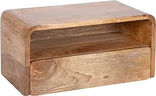 Kate and Laurel Kato Transitional Wood Floating Side Table with Drawer, ...