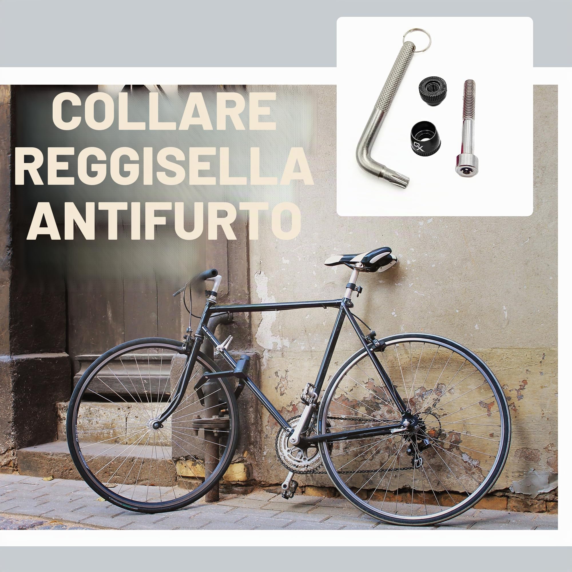 ONIPAX Bullone di bloccaggio antifurto in lega per reggisella da bicicletta