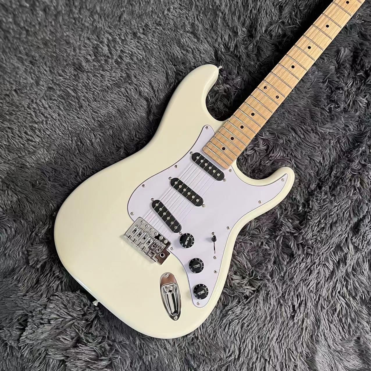 Amazon | エレキギター クリーム ホワイト カラー メイプル指板