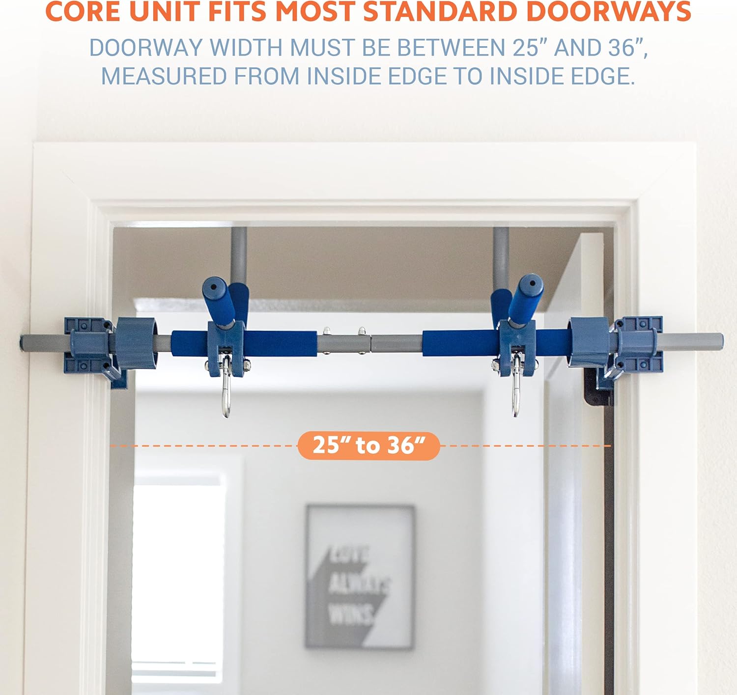 Gym1 - 6 Piece Indoor Doorway Gym Set for Kids - Indoor Swing for Kids Includes Kids Swing Chair, Rings, Hanging Trapeze, Ladder, Swinging Rope & Pullup Bar - Sensory Swing Set Accessory Playground