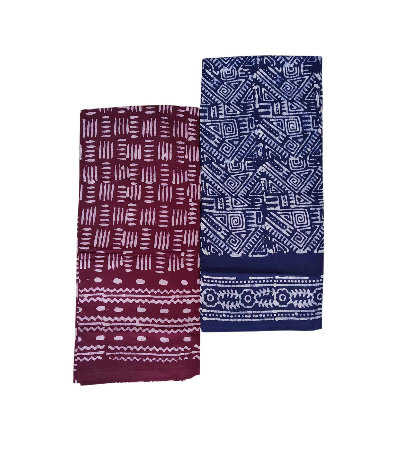 priyanshi MEN'S Pure Cotton Wax Batik Handloom Lungis for Men Pack Of 2 (2 25 mtr L49)-picture-17