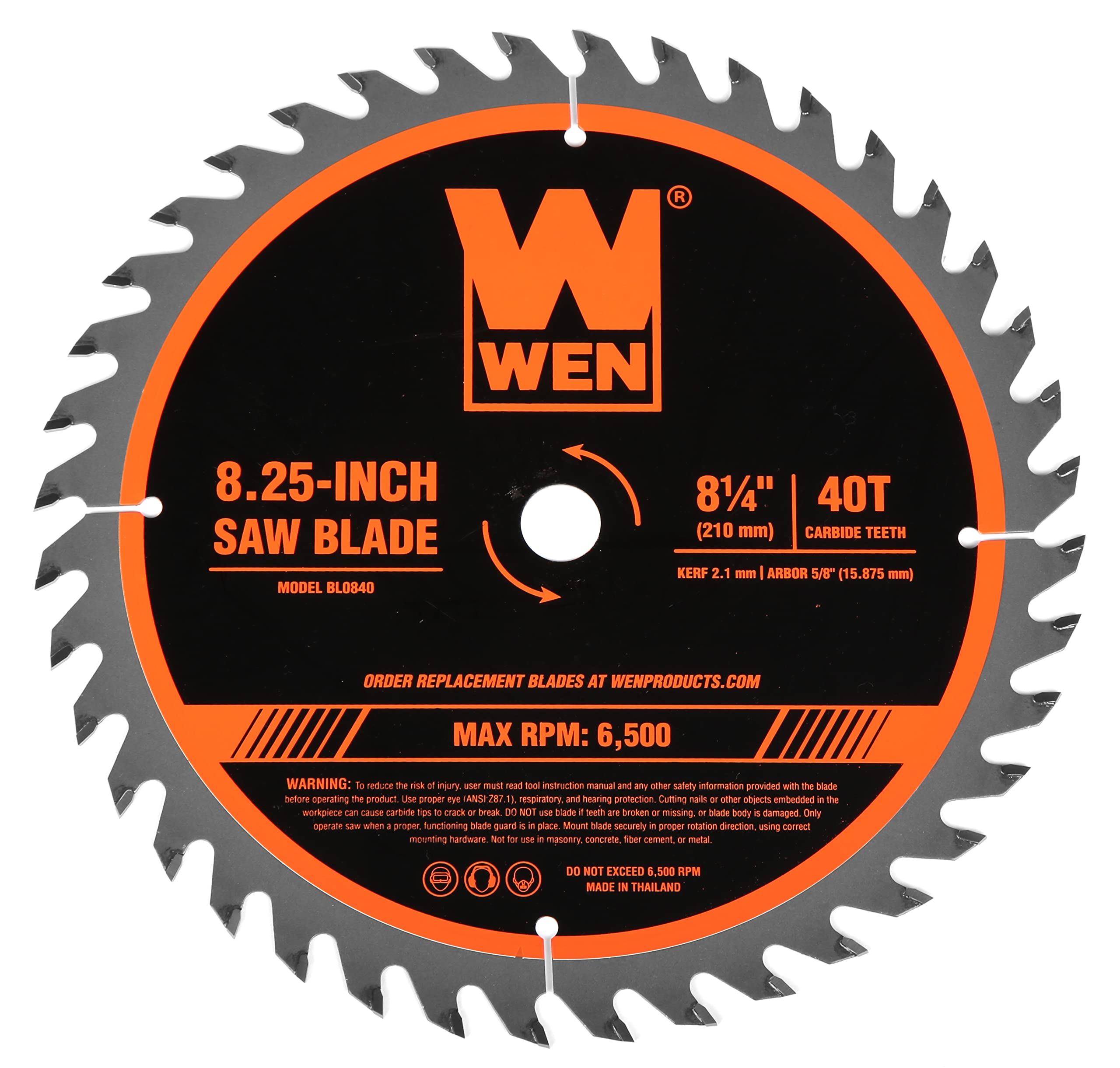 WEN BL0840 8.25-Inch 40-Tooth Carbide-Tipped Circular Saw Blade
