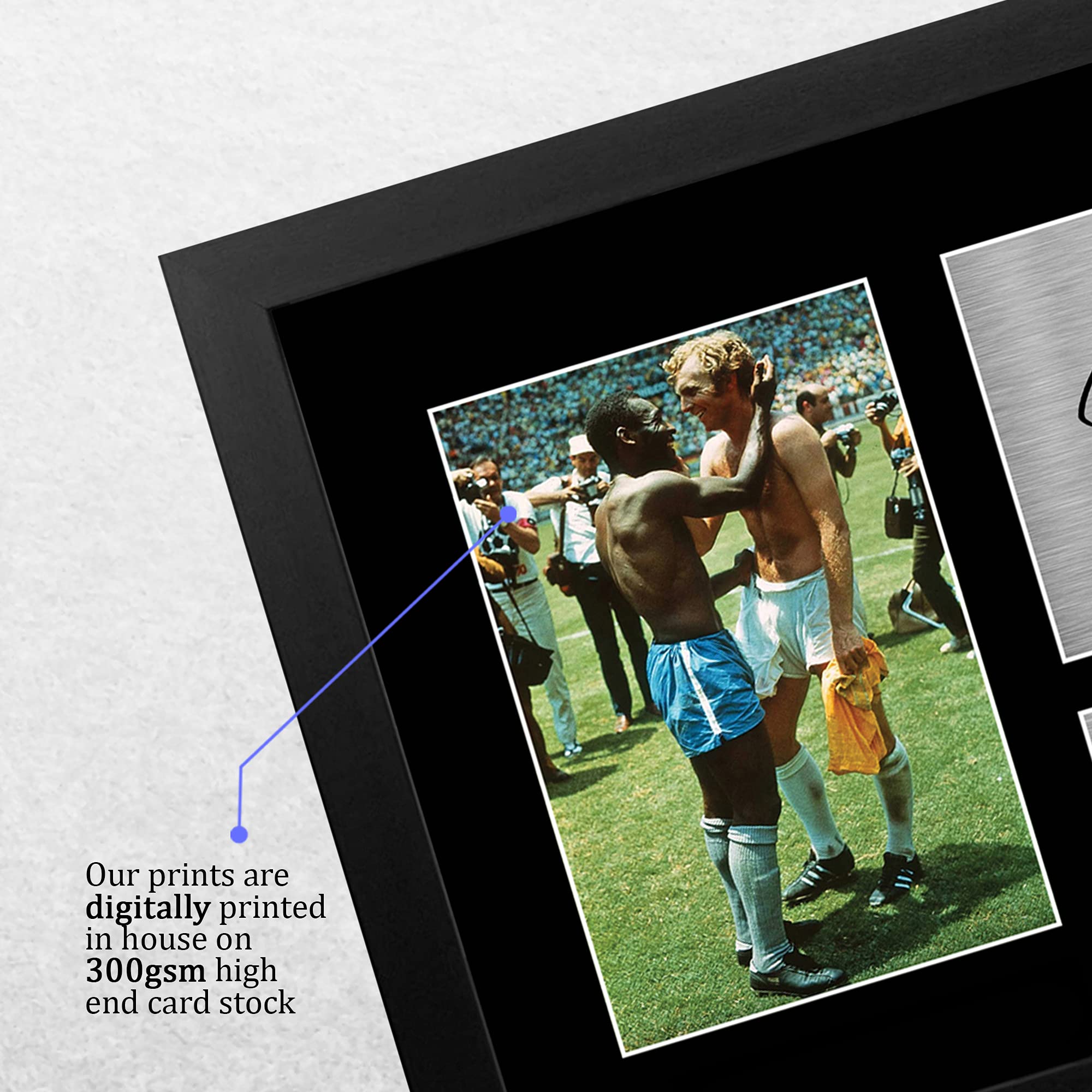 HWC Trading FR A4 Pele & Bobby Moore Iconic Footballers Gifts Printed Signed Autograph Picture for Football Fans and Supporters - Image 4