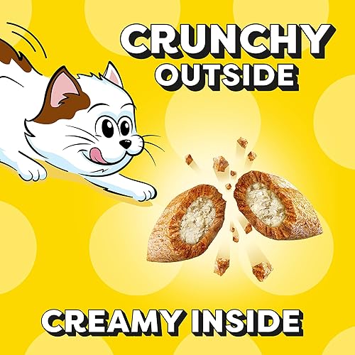 Miniatura 4 de Temptations Golosinas para gatitos, salmón y lácteos, crujiente y suave, 6.3 onzas (paquete de 10)