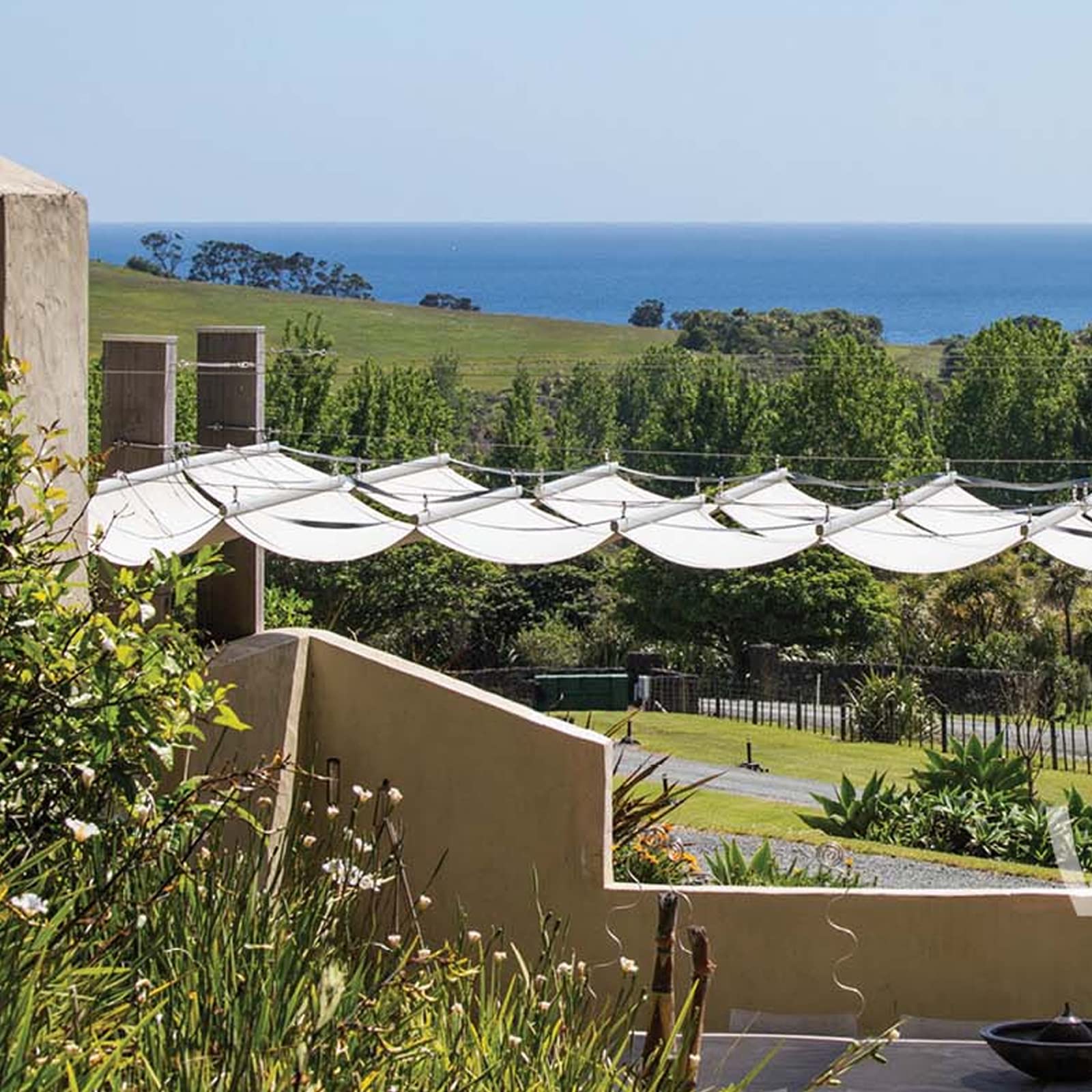 Vele parasole retrattili per giardino e terrazza, impermeabili, con kit di fissaggio, rete ombreggiante per esterni (1,2 x 5 m), perfette per la protezione solare