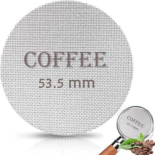 Miniatura 1 de Pantalla de disco reutilizable de 2.106 in para portafiltros de espresso, 0.067 in de grosor 150 m 316 de acero inoxidable cesta de filtro