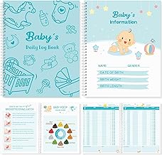 Pasimy Baby Daily Log Book for Newborns Baby Feeding Track Log Journal a...
