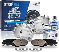 Vista 26 de Detroit Axle - Pinza de freno de disco delantera del lado del conductor + pastillas de freno de cerámica con repuesto de hardware para Ford F-150