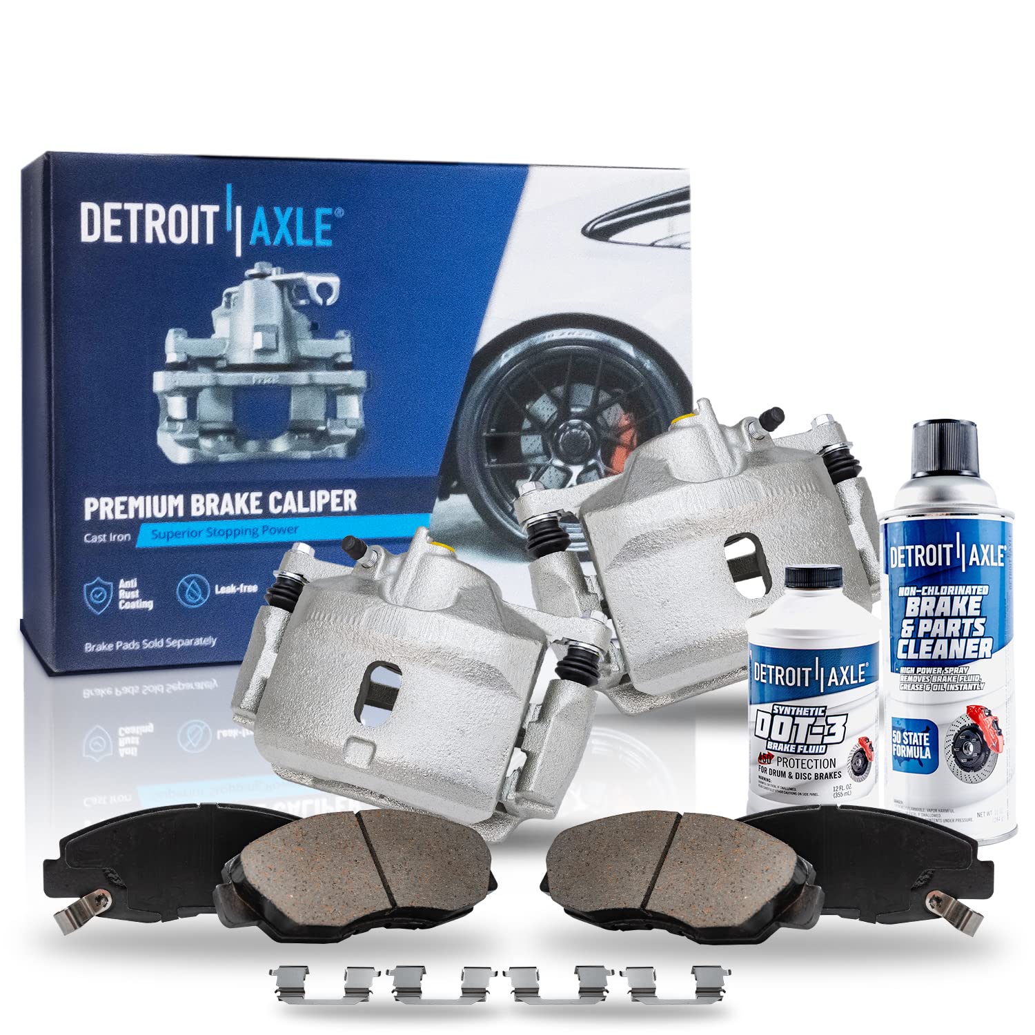 Detroit Axle - Front Brake Kit for 1996-2011 Honda Civic 2010-2014 Insight