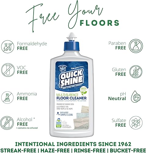 Miniatura 17 de Quick Shine Ultimate Gold Spray Mop Kit  Kit todo en uno de 11 piezas con accesorios intercambiables  Limpiador de piso incluido  No necesita