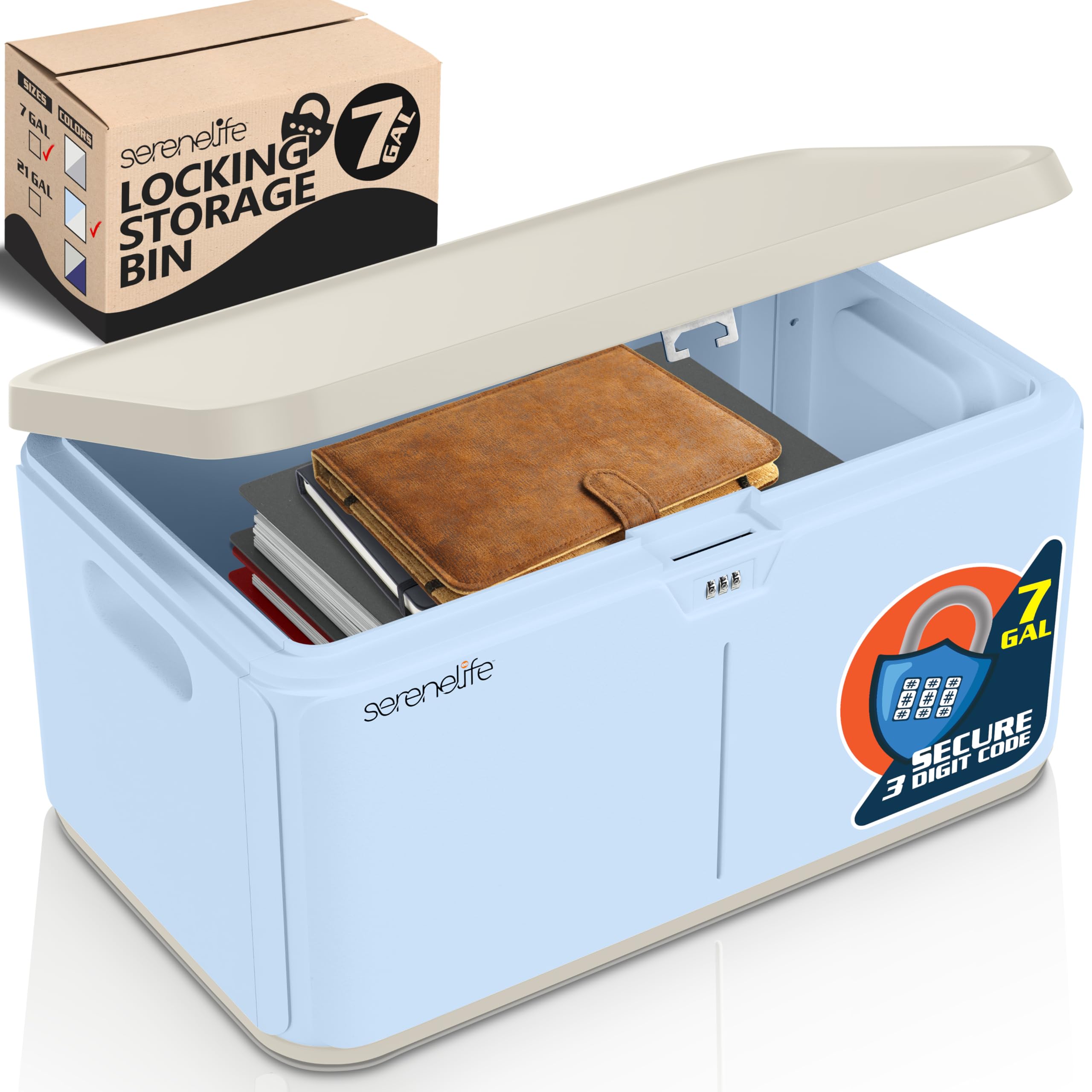 Amazon.com: SereneLife Lockable Storage Container Bin, 8