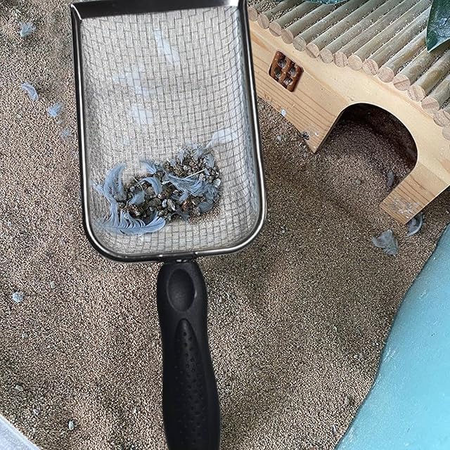 Foto 5 de 8 de Pala para esparcir gatos de metal, pala de metal con mango largo