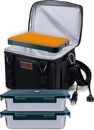 Miniatura 5 de Contenedores de Lonchera, Caja de Almuerzo Eléctrica Interior de Acero Inoxidable 304, Contenedor de Alimentos Removible de Gran Capacidad de 60oz 1