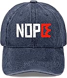No King Protests Sign Hat for Men Low Washed Distressed Baseball Navy Blue