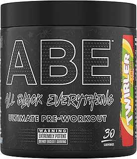 Applied Nutrition ABE Pre Workout - All Black Everything Pre Workout Powder, Energy & Physical Performance with Citrulline, Creatine, Beta Alanine (375g - 30 Servings) (Twirler Ice Cream)