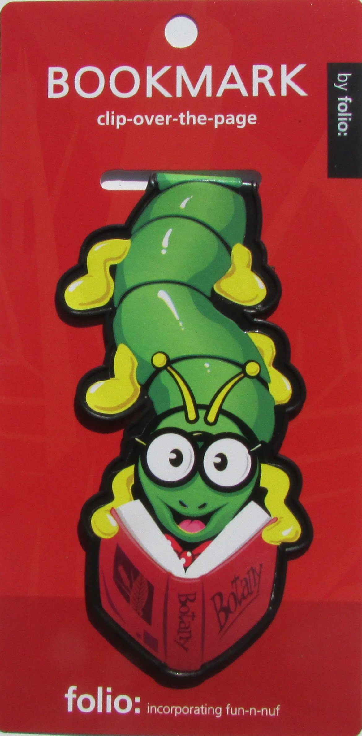 Bookworm Bookmarks (Clip-Over-The-Page) Set of 2 - Assorted Colors