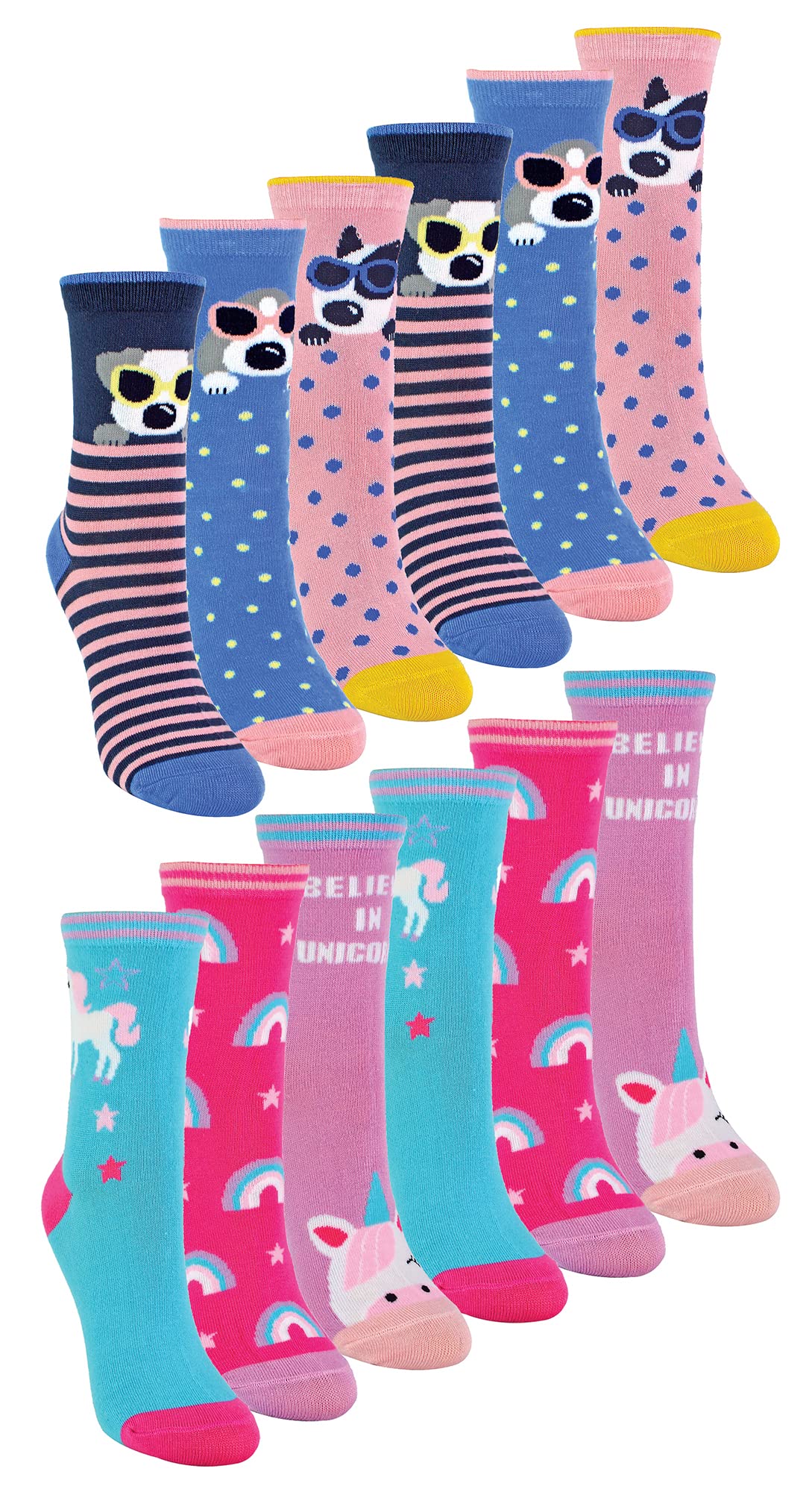 12 Pair Multipack Kids Novelty Bamboo Trainer Socks | Sock Snob | Breathable Low Cut Socks with Fun Designs
