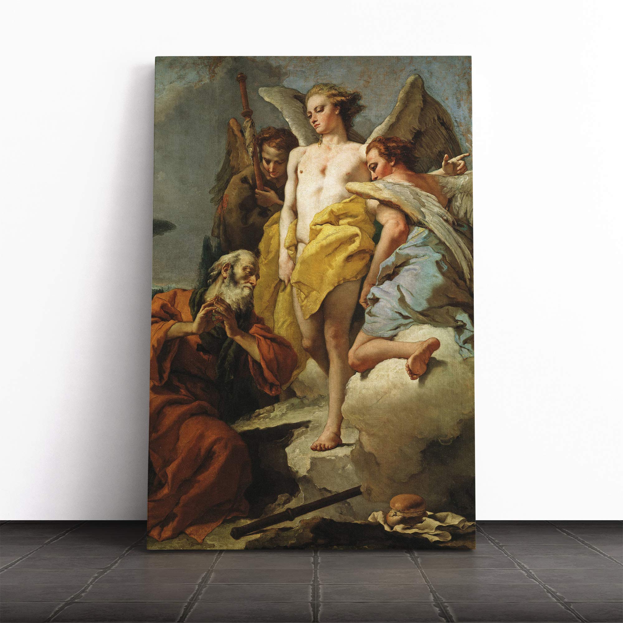 Abraham Hondius Angels Canvas Print | Gallery Wrapped 30mm Frame Wall Art | 24x16 inches | Ready to Hang | Modern Picture | Living Room Bedroom Lounge Office