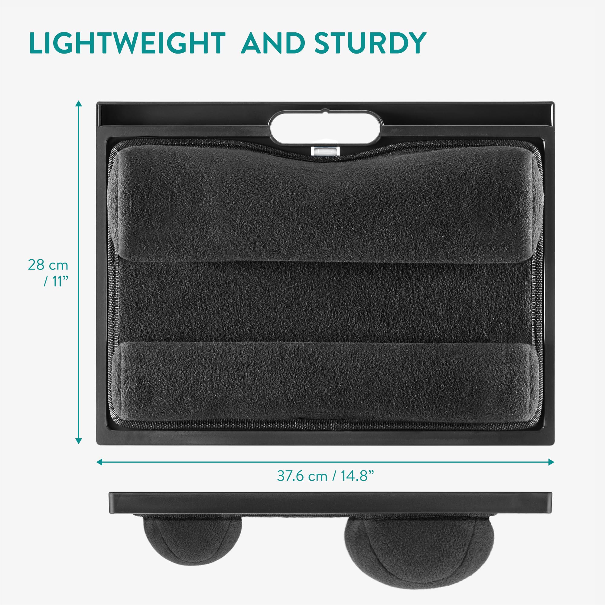 Navaris Leggio Porta Tablet e-Reader Libri Cartacei - Espositore Portalaptop Supporto PC Portatile con Cuscinetto - Bianco