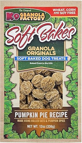 K9 Granola Factory Soft Bakes - Bolsas de pastel de calabaza de 12 onzas