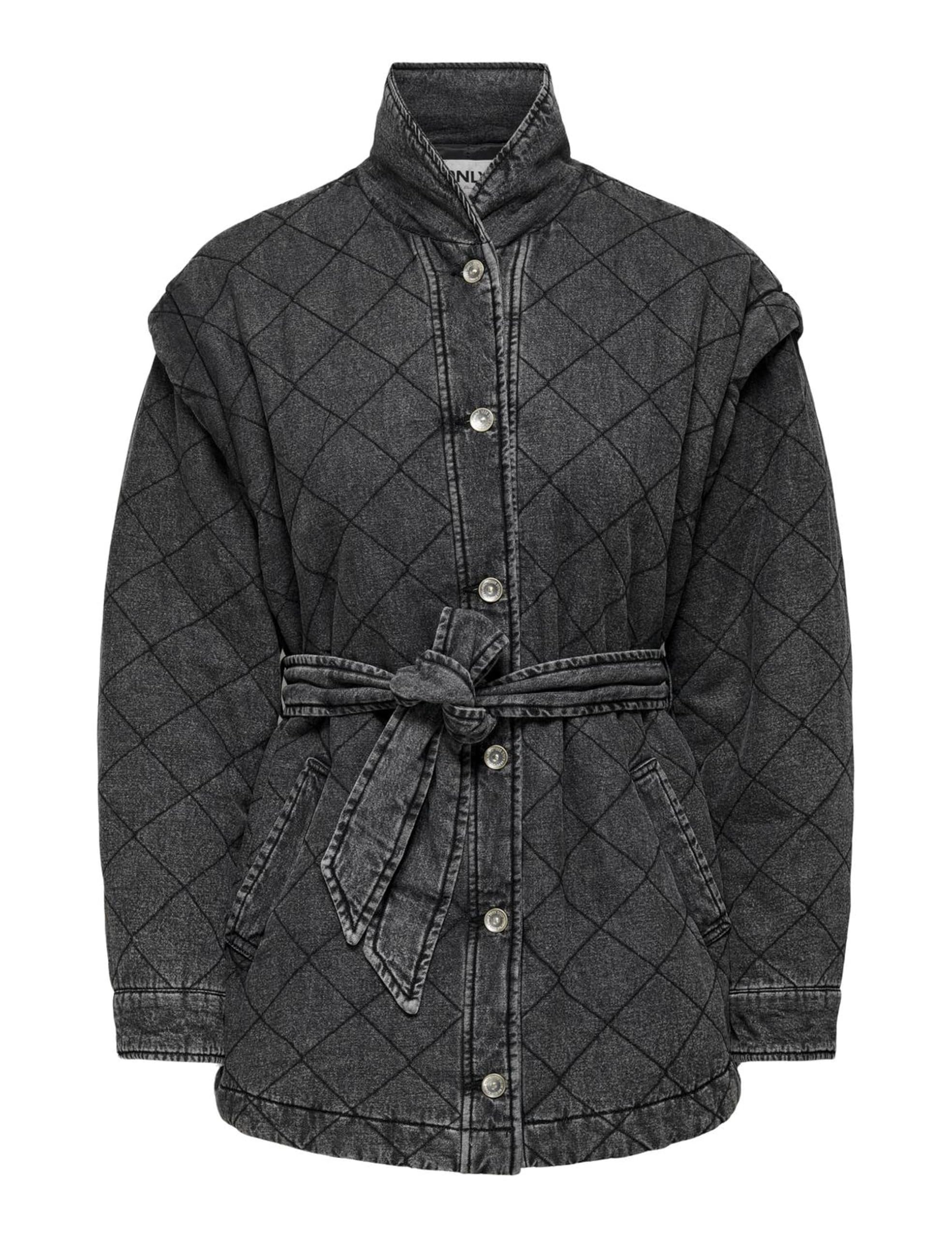 ONLY Women's ONLFRANCES LS Quilt DNM Jacket GUA Jacket, Grey, L, gray, L