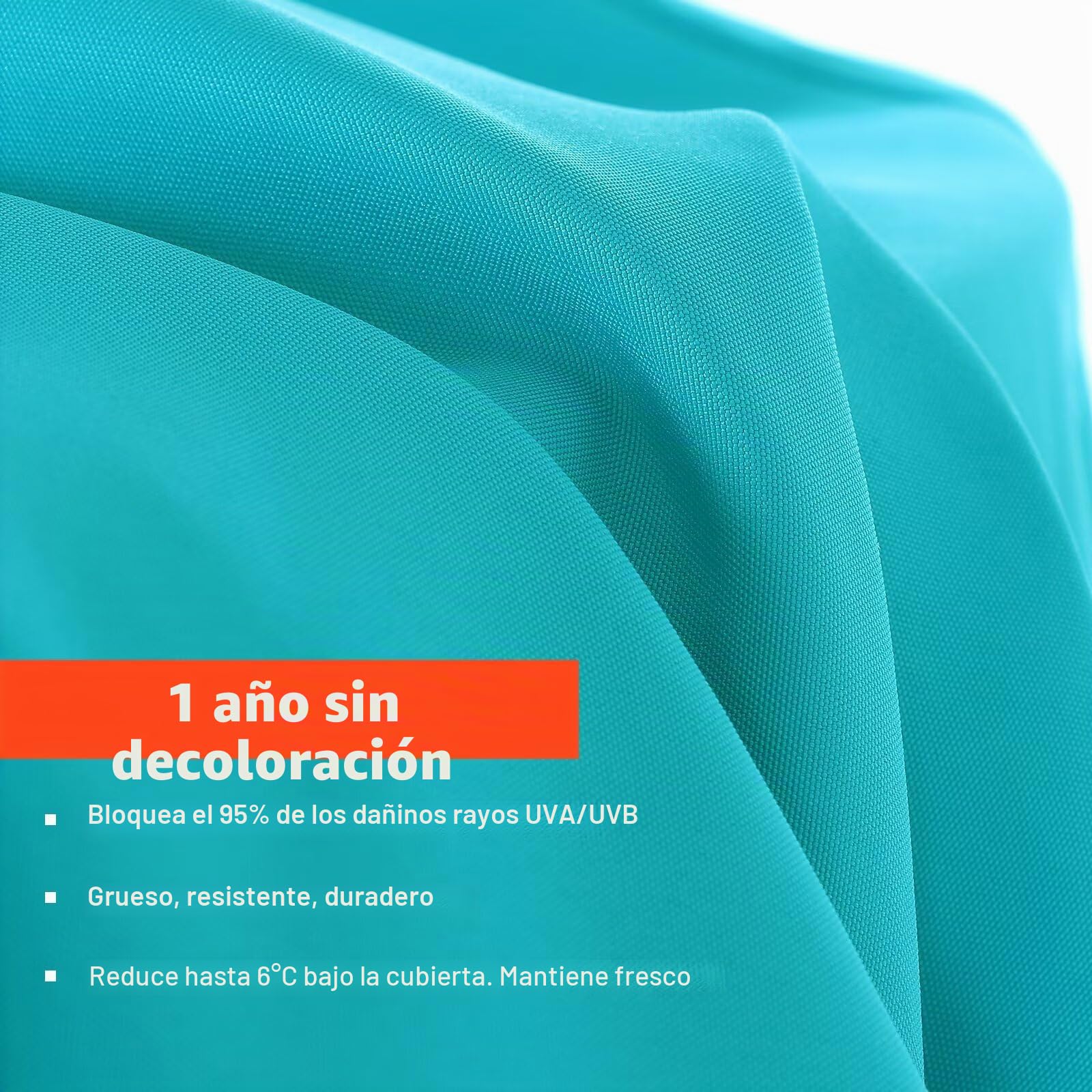 ABCCANOPY Sombrilla de repuesto para exterior de 9 pies, traje superior con 8 varillas (turquesa)